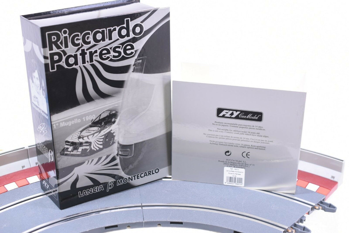 Box set for Lancia Montecarlo model car, featuring 1° Mugello 1980 for Fly Car 96011