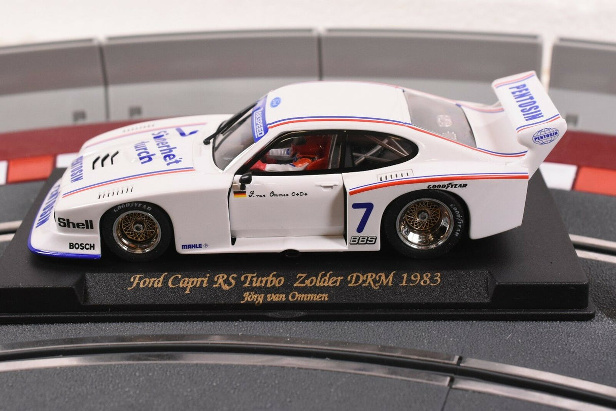 White model car replica: 1983 Ford Capri RS Turbo race car for Fly Car 88027