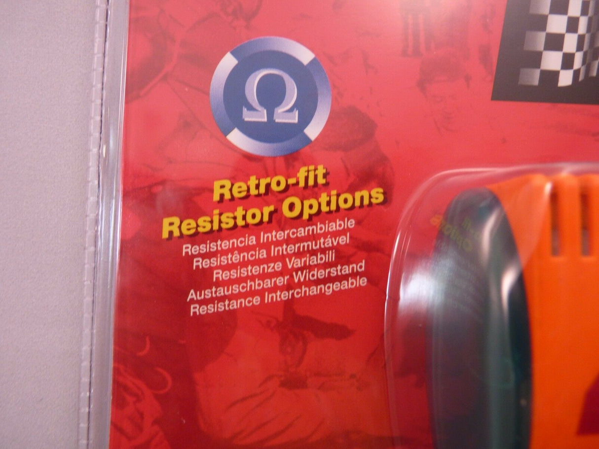 Retro-fit resistor options listed in multiple languages for SCX PRO 50180