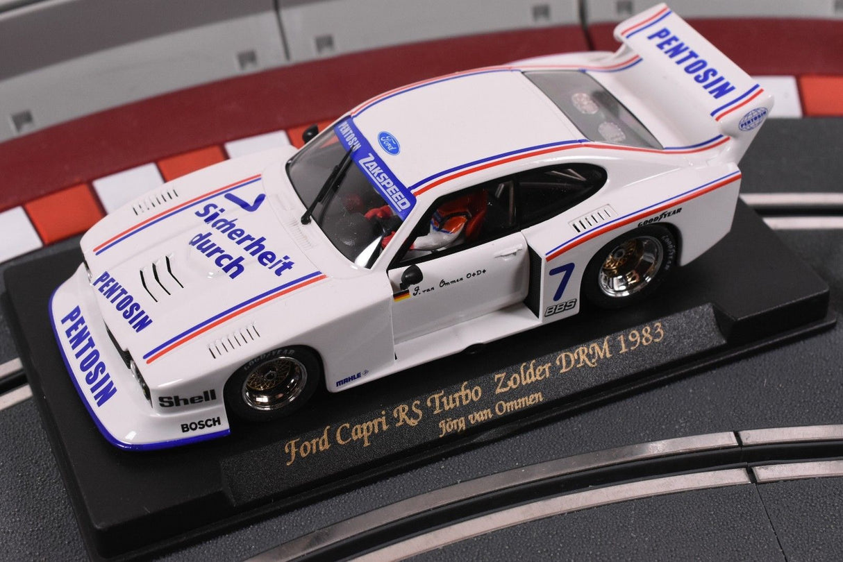 White model car of a 1983 Ford Capri RS Turbo race car for Fly Car 88027