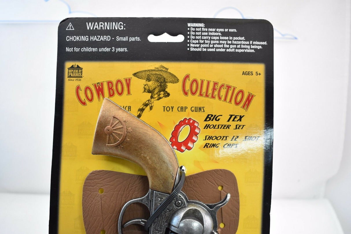 Toy revolver and holster set with warning labels for Parris Toys 4603C