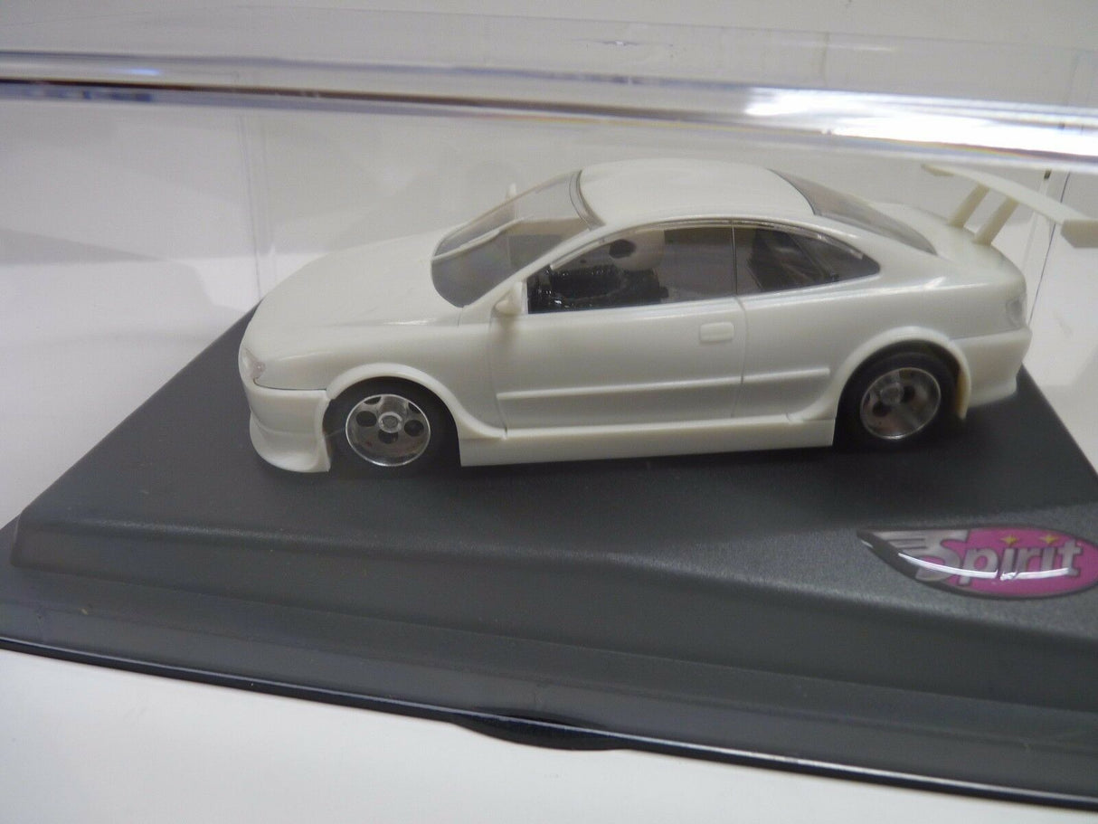 White slot car of a Peugeot 406 Sport Series for Spirit 050111, front view