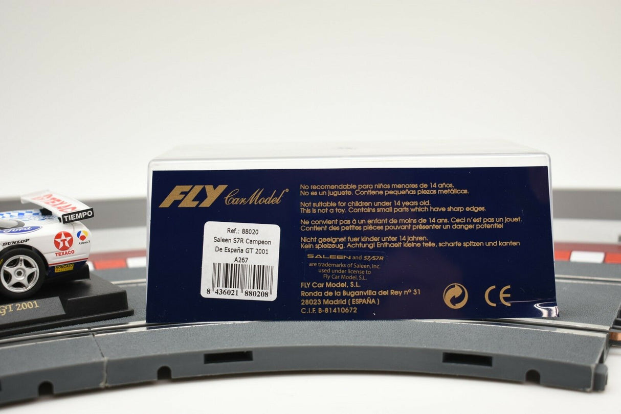 Slot car box for Saleen S7R Campeon De Espana GT 2001 for Fly Car 88020