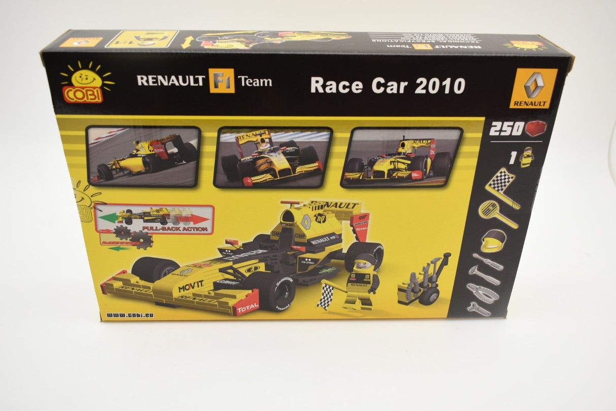 Toy car set featuring Renault F1 race cars from 2010 for COBI COBI2010