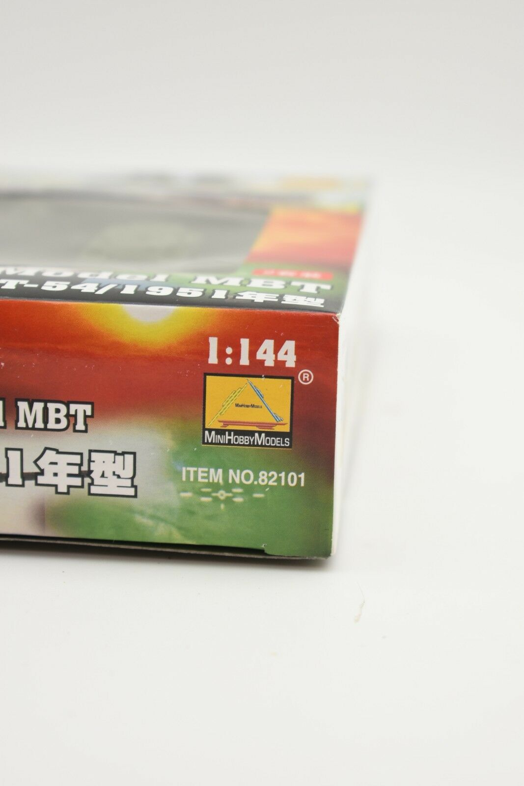 Model kit box art for T-54 MBT, 1:144 scale, item no. 82101 for MiniHobby