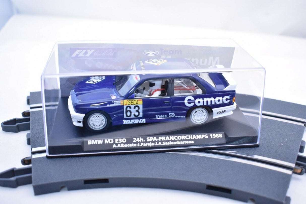 Slot car of a 1988 BMW M3 E30 race car for FLY CAR 96092