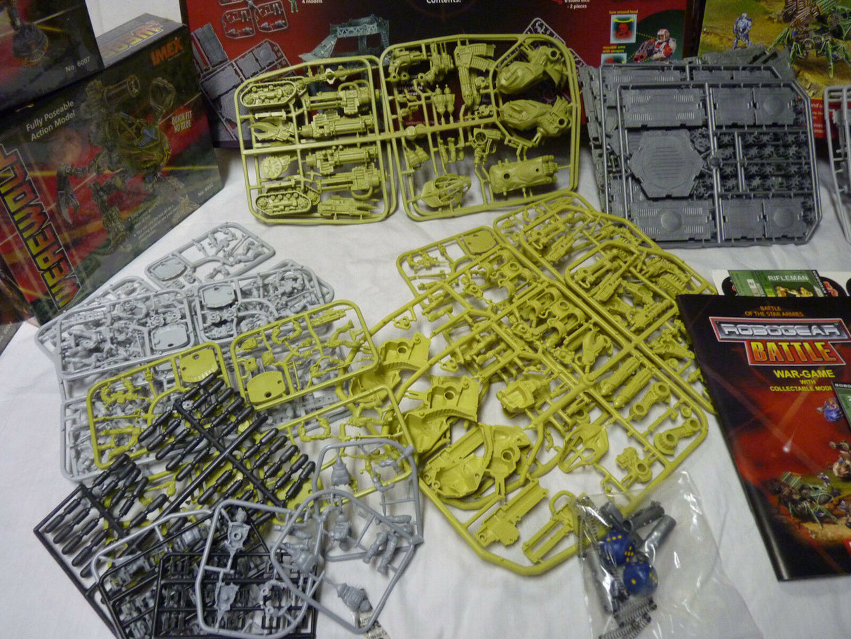Assortment of plastic model kits for miniature wargaming for IMEX 6002-6009