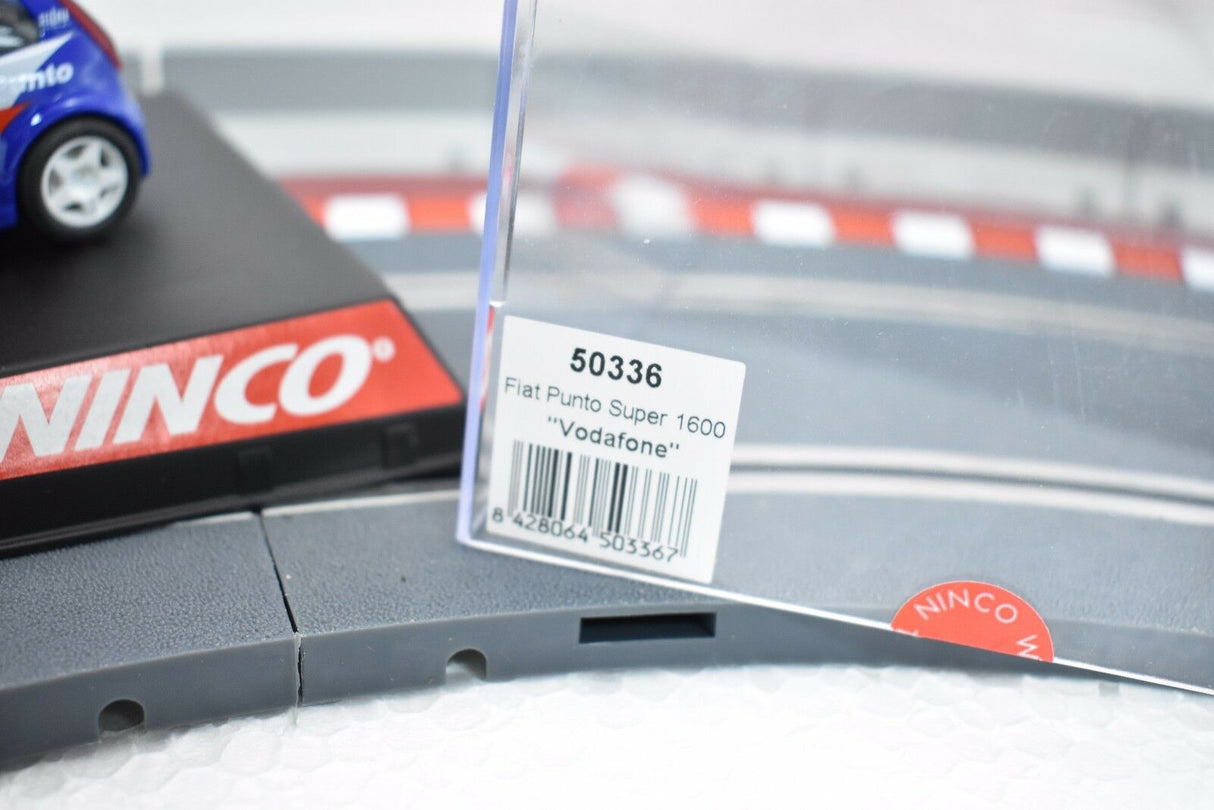 Product box label for Fiat Punto Super 1600 "Vodafone" model car for NINCO 50336