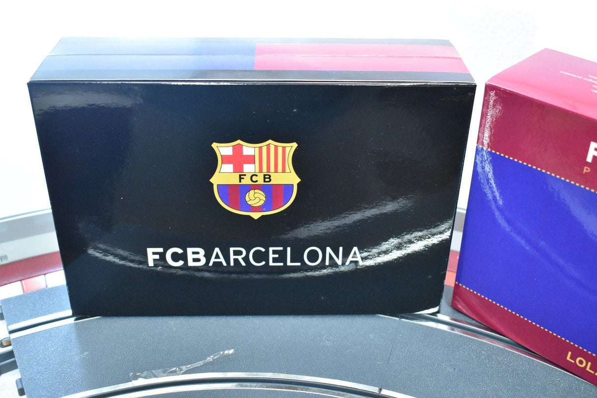 FC Barcelona logo and name on a black box for Fly Car 96013