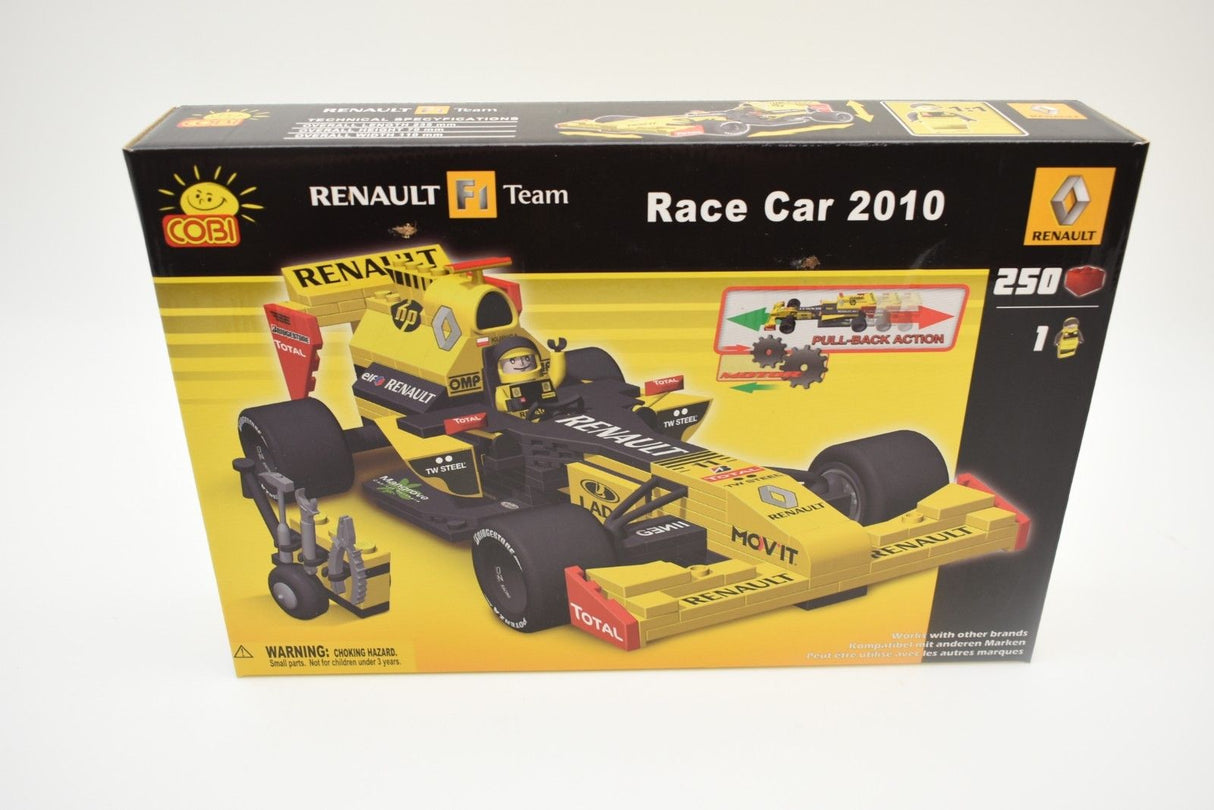 Toy box set: Renault F1 Team Race Car 2010 with pull-back action for COBI COBI2010