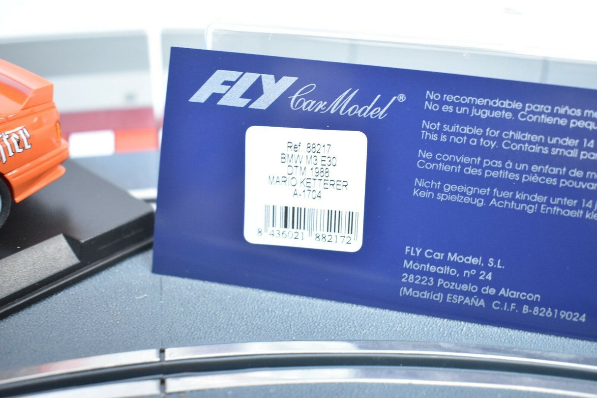 Fly Car Model packaging for BMW M3 E30 DTM 1988 Mario Ketterer for 88217