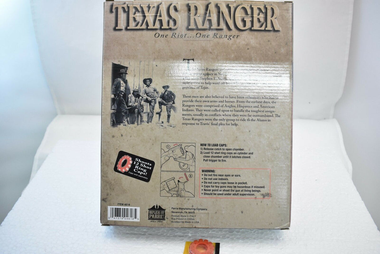 Double holster set for toy guns, featuring a Texas Ranger theme for Parris Toys 4618