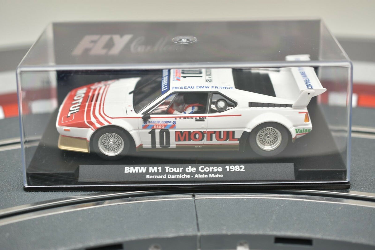 Slot car of 1982 BMW M1 Tour de Corse race car for Fly Car 88180