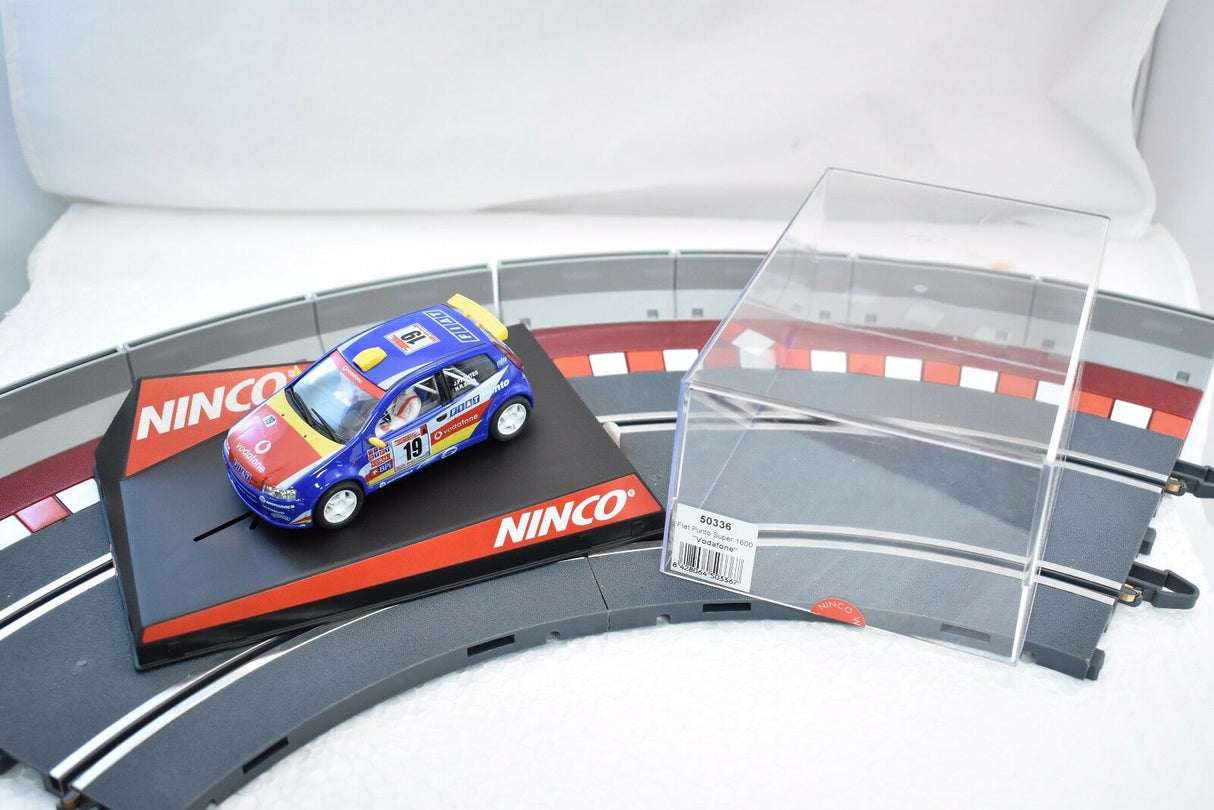 Slot car on track set with clear barrier for NINCO 50336