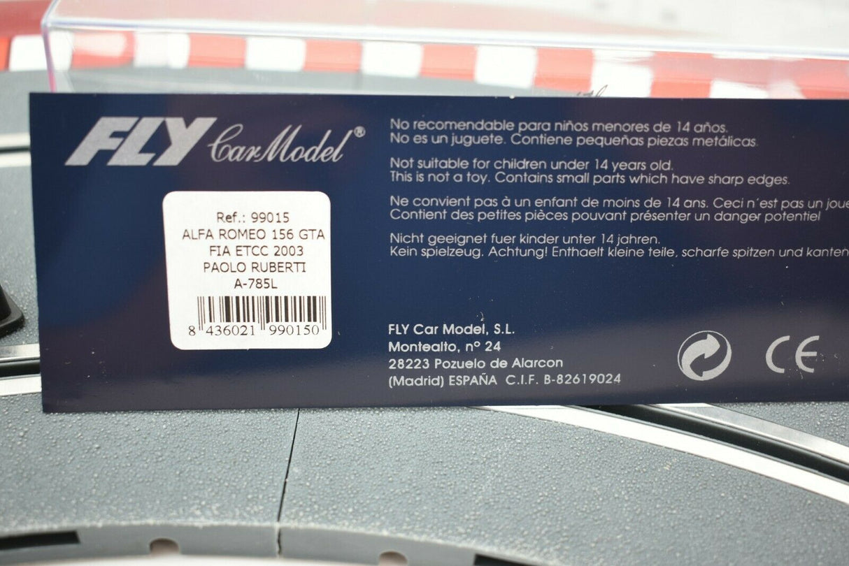 Model car packaging for Alfa Romeo 156 GTA, 2003 for Fly Car 99015