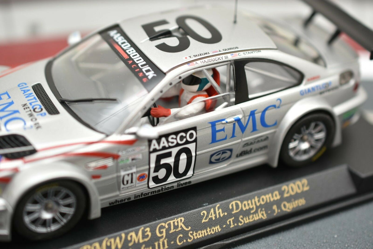 Slot car BMW M3 GTR race car from the 2002 Daytona race for Fly Car 88009