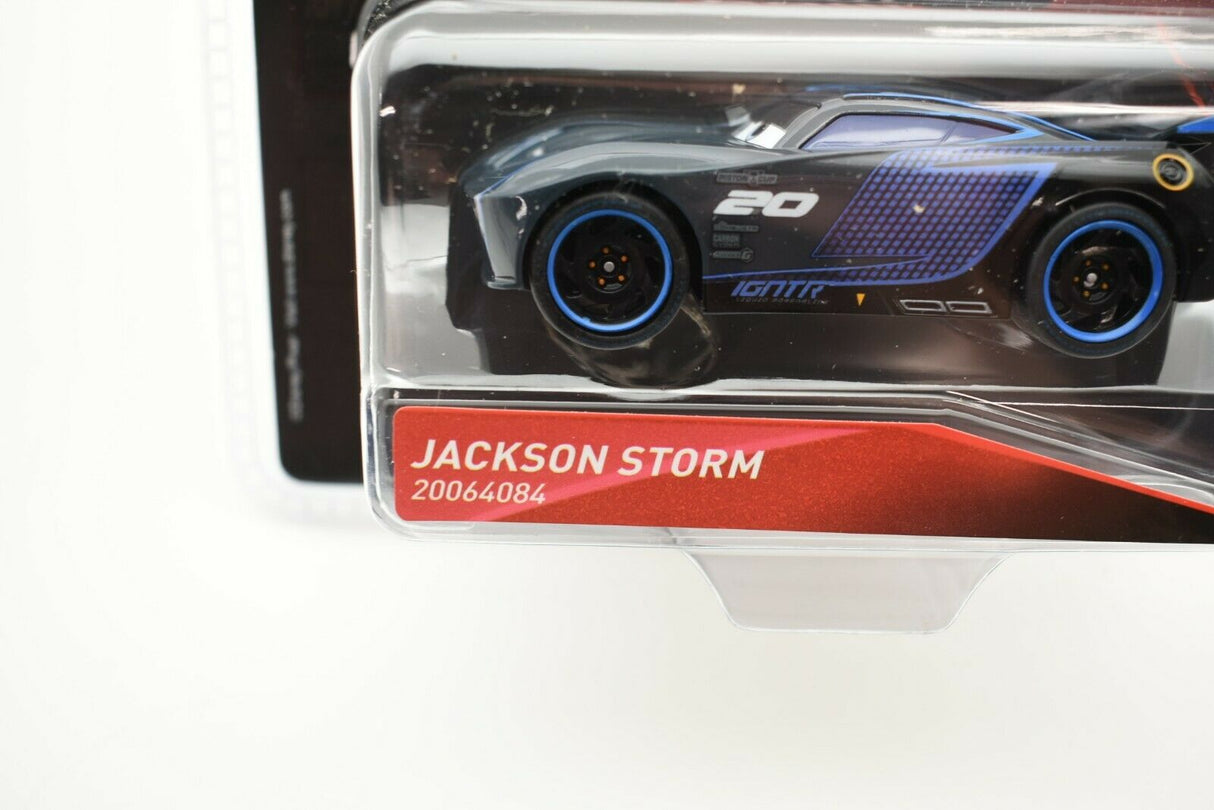 Slot car of Jackson Storm from Cars 3, in its blister packaging for Carrera Go 20064084