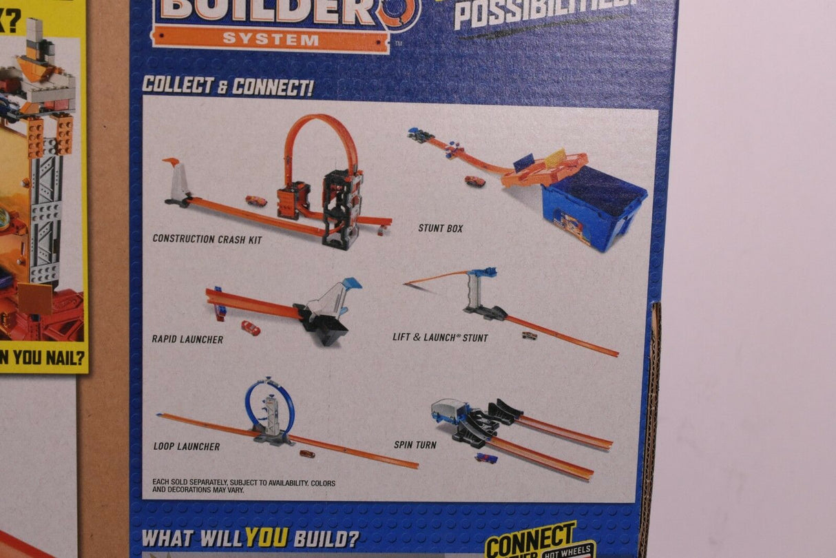 Assortment of track pieces for building and connecting stunt bridges for Mattel DWW97