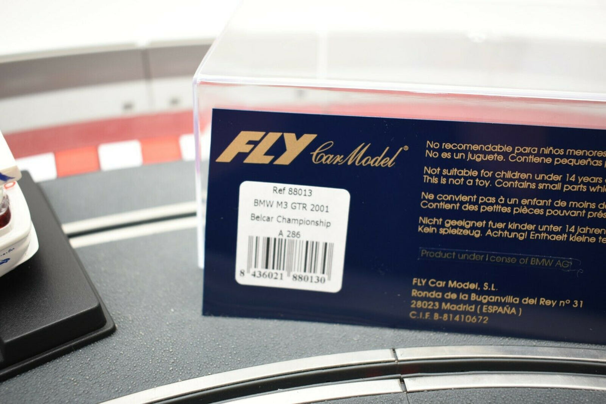 Model car box for BMW M3 GTR 2001 Belcar Championship for Fly Car 88013