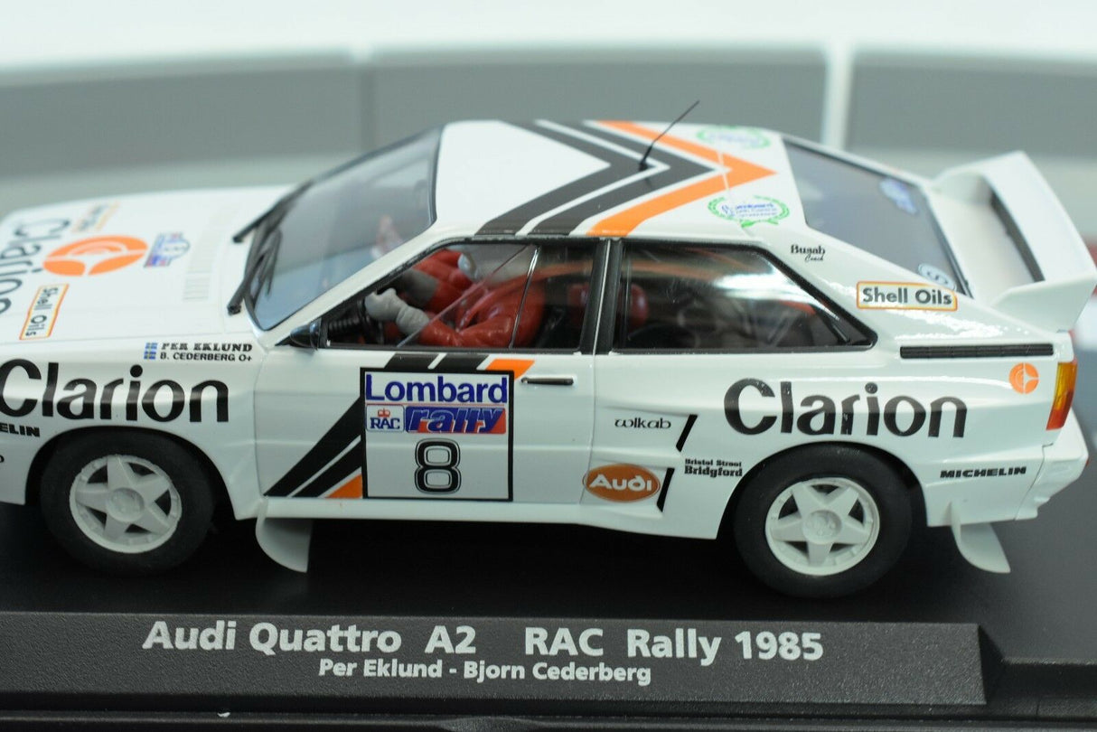 Model car of an Audi Quattro A2 from the 1985 RAC Rally for Fly Car 88285