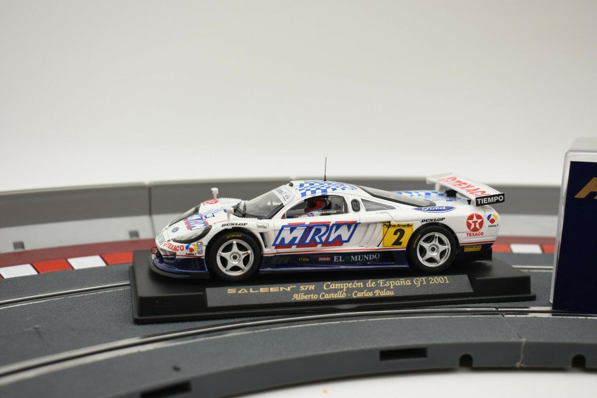 Scale model of a 2001 Saleen S7R race car on a track for Fly Car 88020