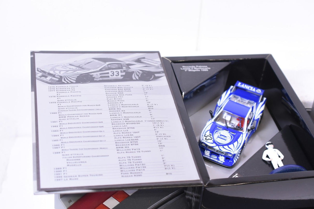 Lancia Montecarlo 1980 racing collectible with display card for Fly Car 96011