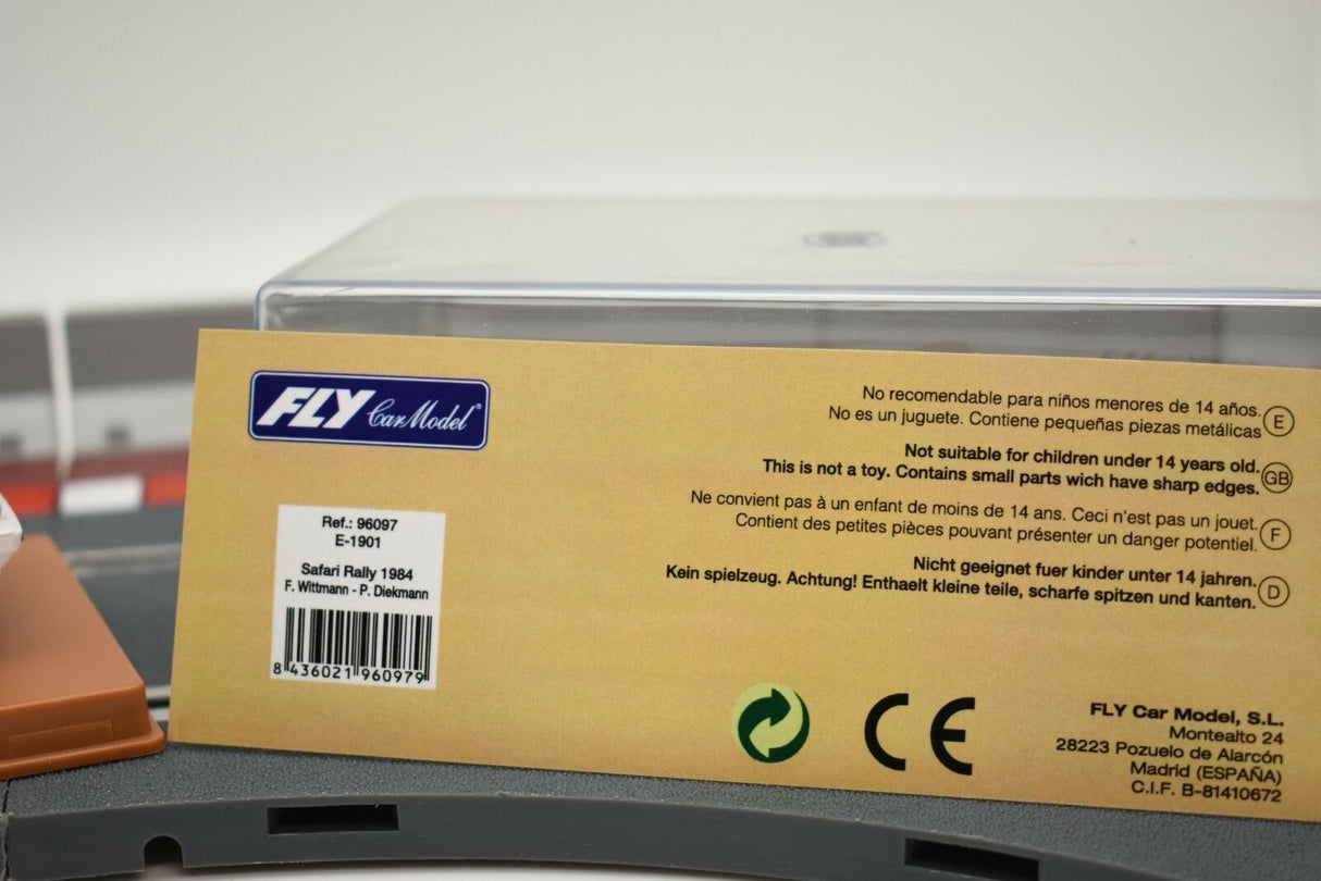 Warning label on toy car box: Not for children under 14 for Fly Car 96097