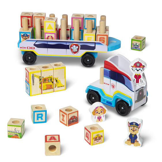 PAW Patrol alphabet block truck set with character figures for Melissa and Doug 33272