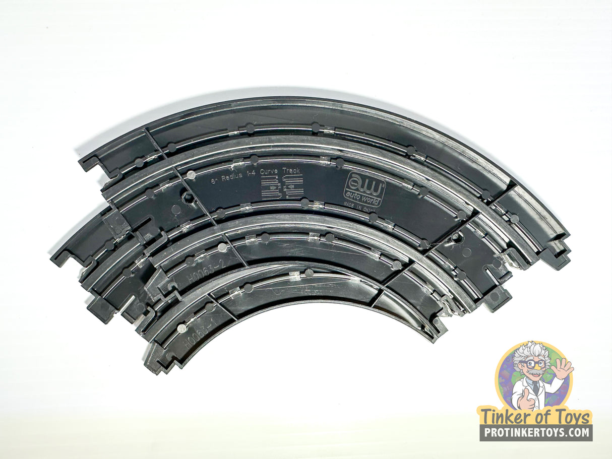 6" Radius 1-4 Curve Track 2 Pack | H0063 | Auto World