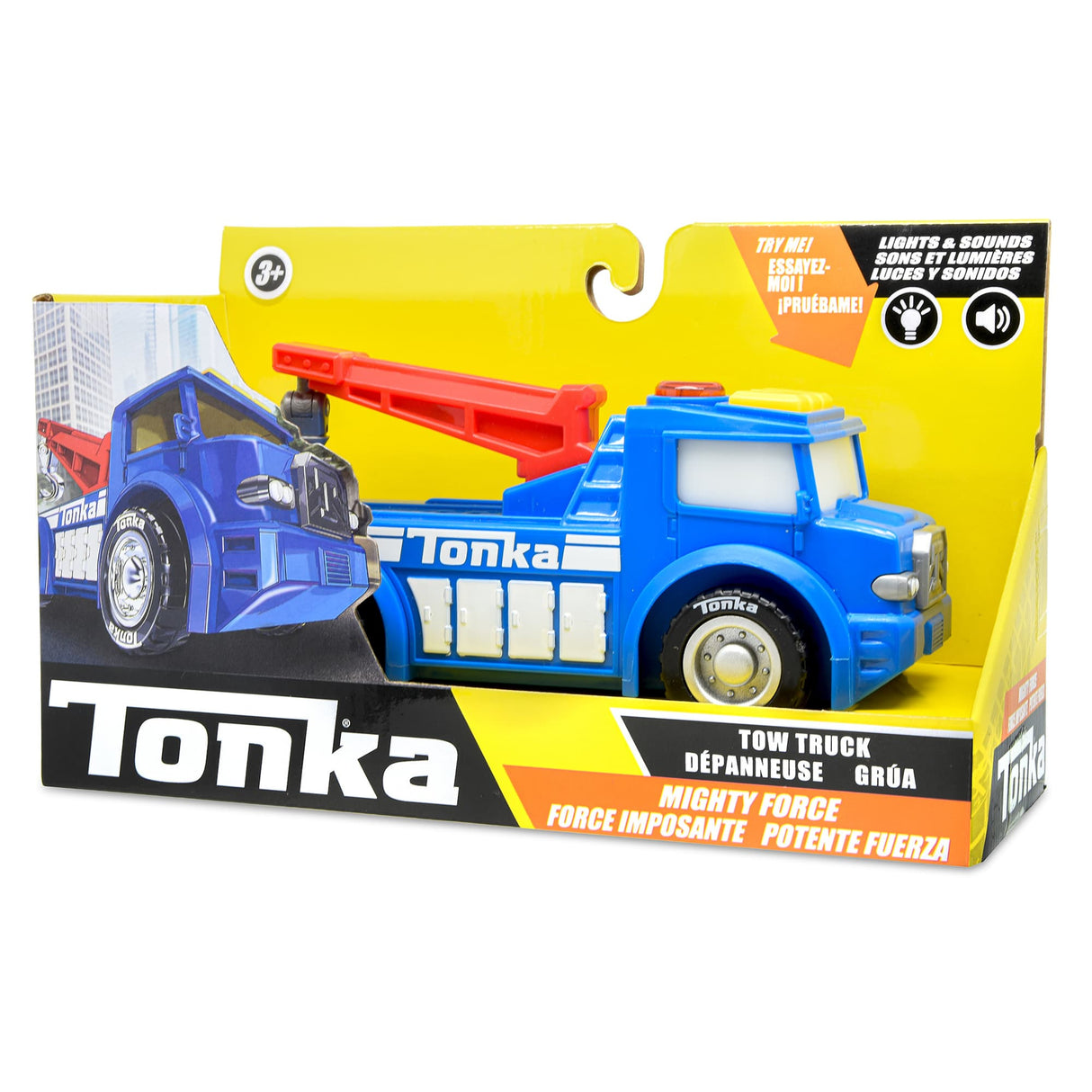 Blue toy tow truck and crane set for kids for Schylling 6000