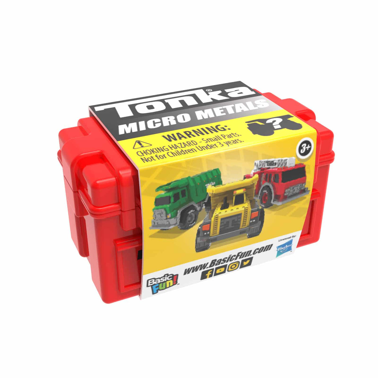 Toy set box featuring green, yellow, and red construction vehicles for Schylling 6040