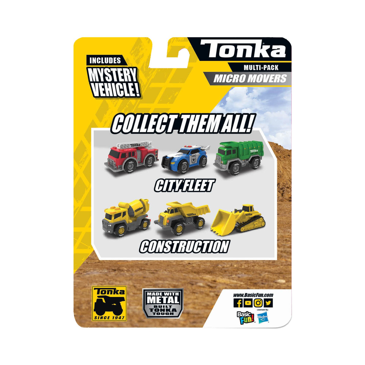 Assortment of toy vehicles: city, mystery, and construction sets for Schylling 6055