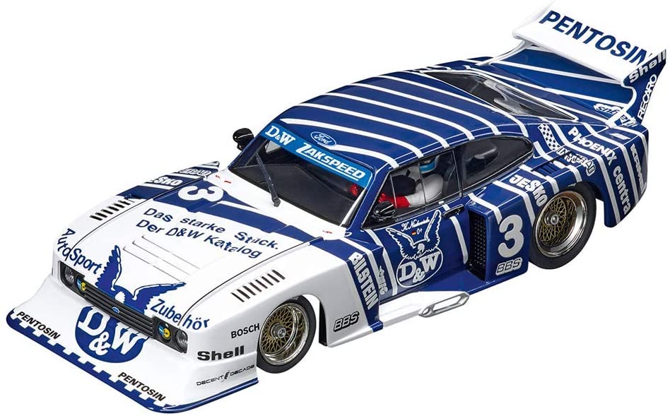 Slot car of a Ford Capri Zakspeed Turbo race car, number 3 for Carrera 27605