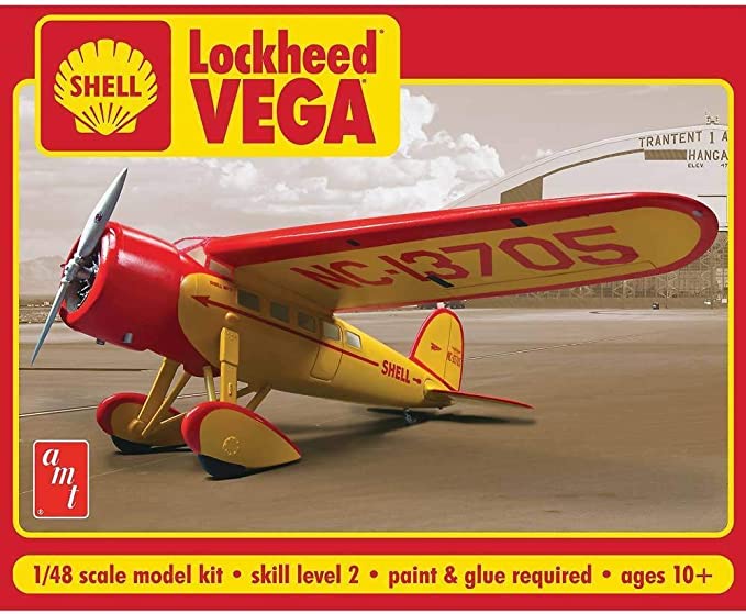 Shell Oil Lockheed Vega 1:48 Scale Model Kit | 950 | AMT