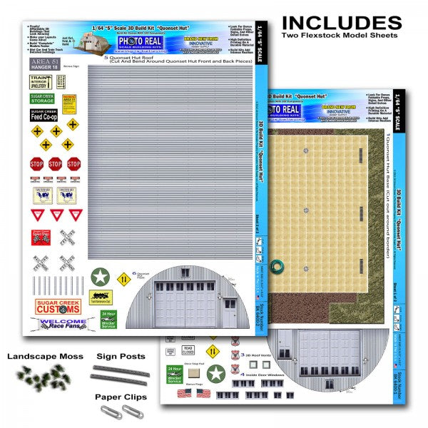 Model kit sheets for building a detailed, realistic garage structure for Innovative Hobby Supply BK6411