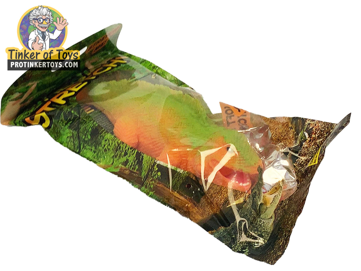 Stretchy crawl creature toy, green and brown, ready for play for BVP 88618