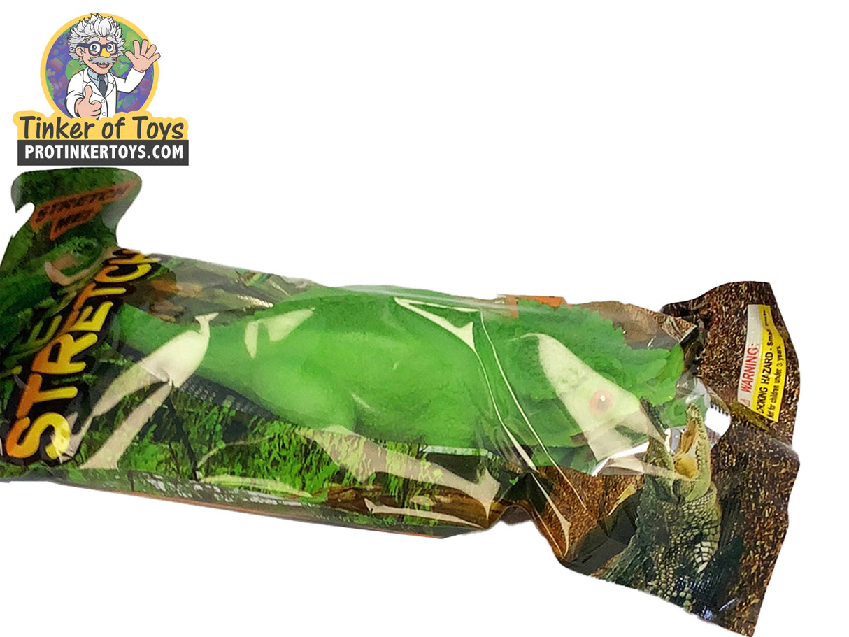 Green and brown stretchy crawl creature toy, ready for play for BVP 88618