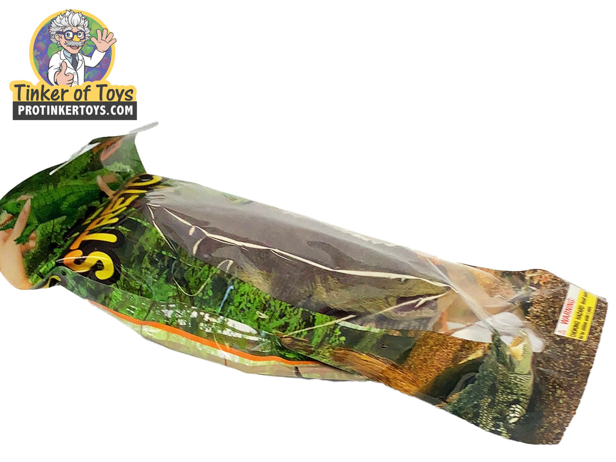 Stretchy crawl creature toy, green and brown camouflage pattern for BVP 88618
