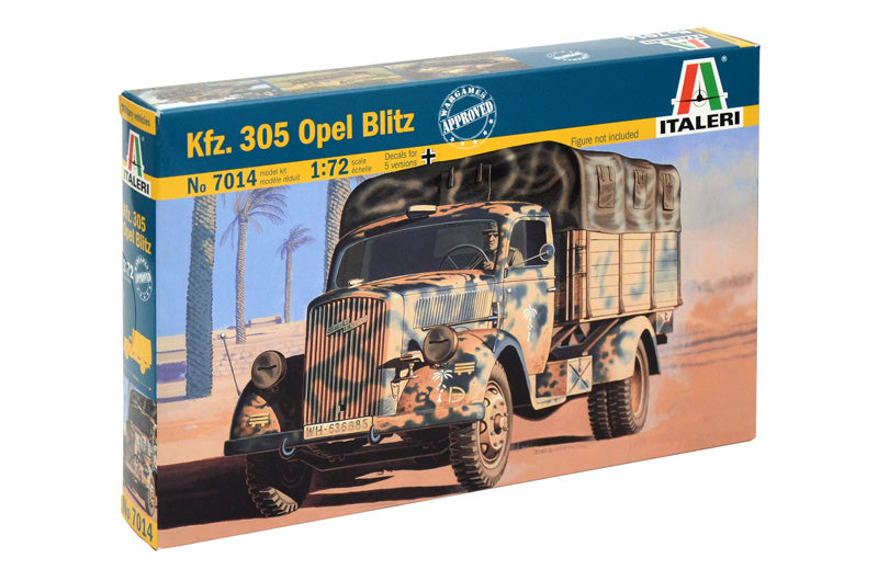 Model kit box for 1/72 scale Opel Blitz truck, No. 7014 for Italeri