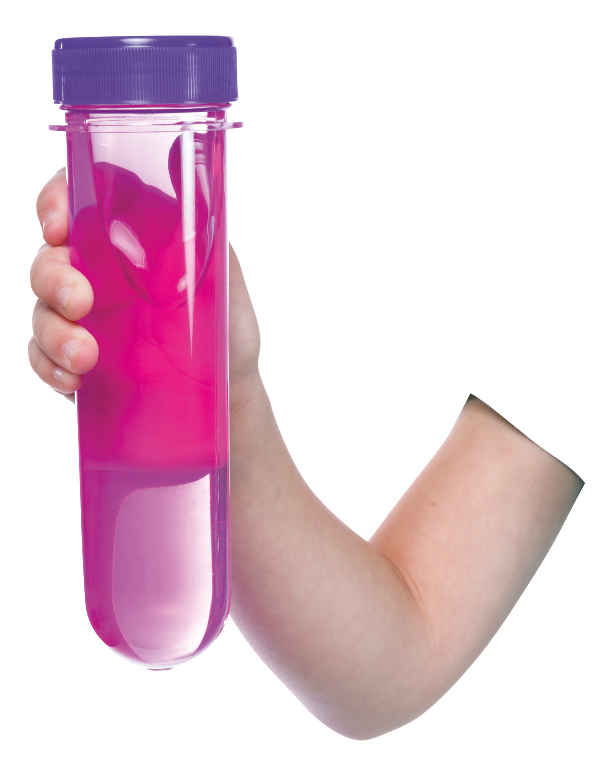 Purple slime in a test tube held by a hand for Toy Smith 7149
