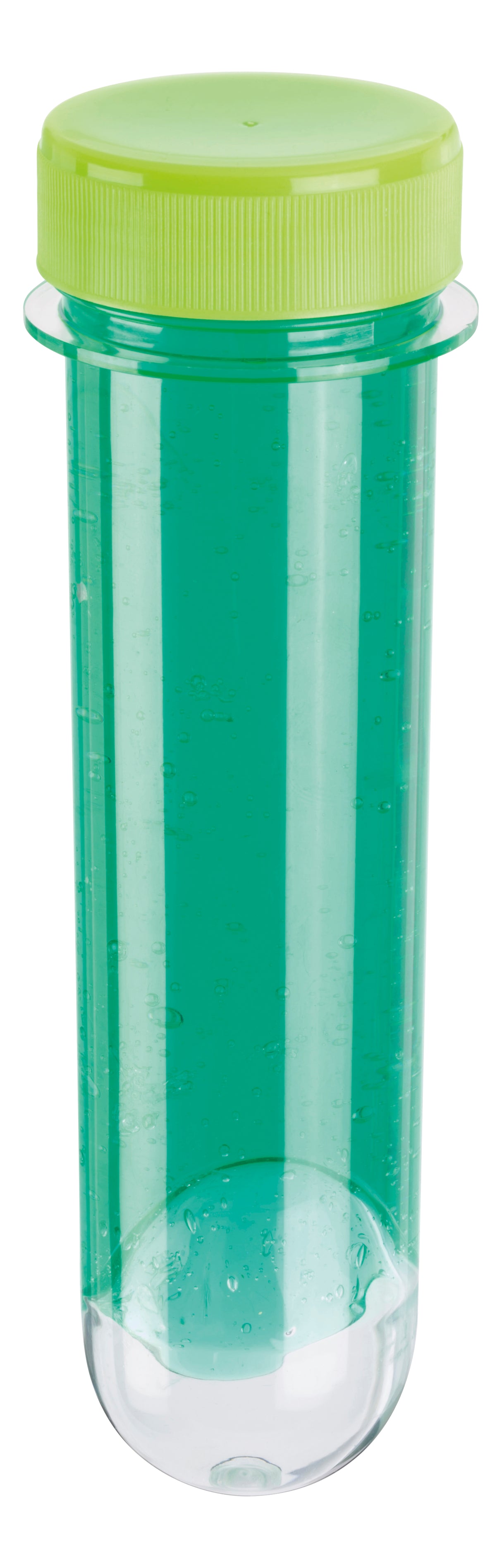 Green slime in a clear test tube with a light green cap for Toy Smith 7149