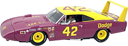Dodge Charger Daytona race car model, maroon and yellow with "42" for Carrera Evolution 20027638