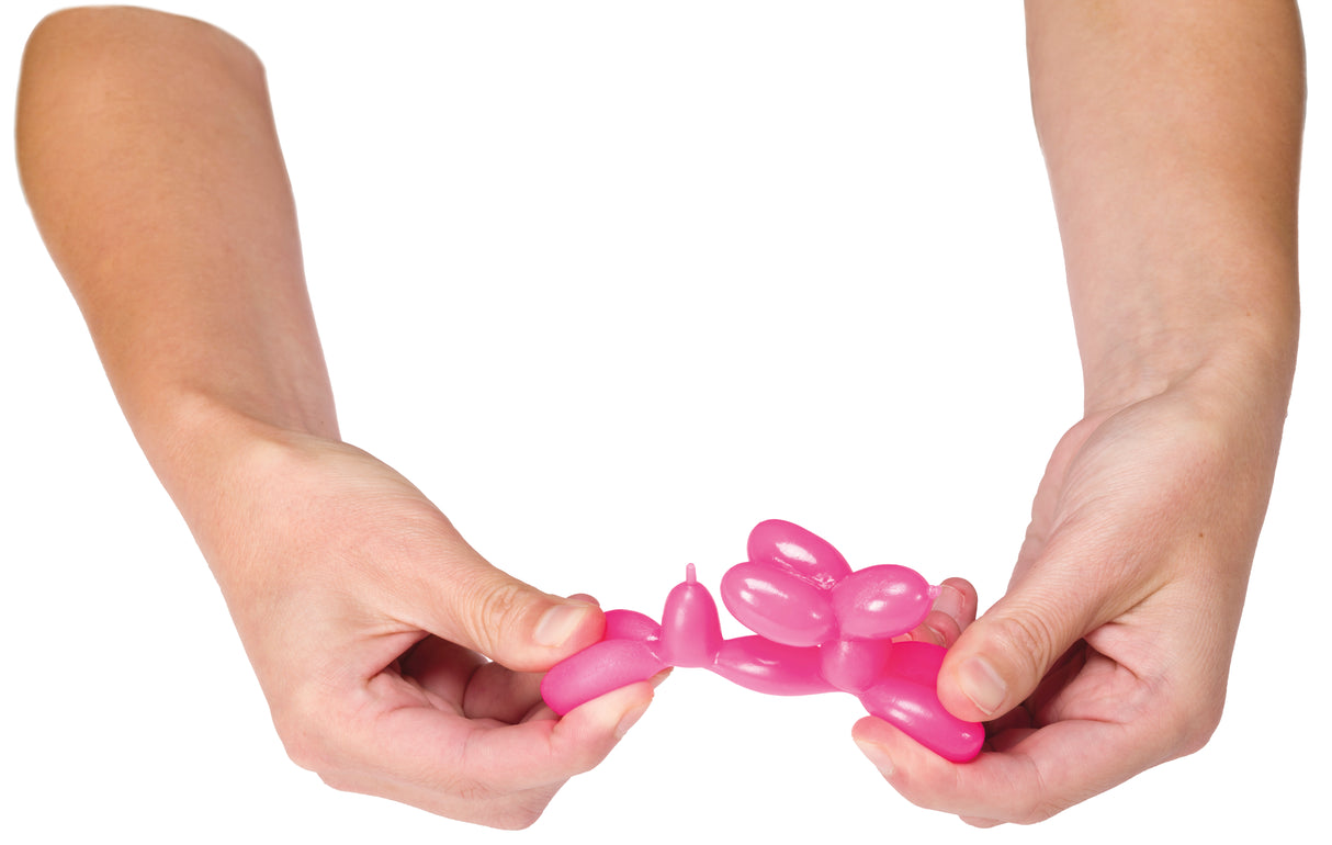 Hands holding pink balloon dogs toy for Toysmith 7186