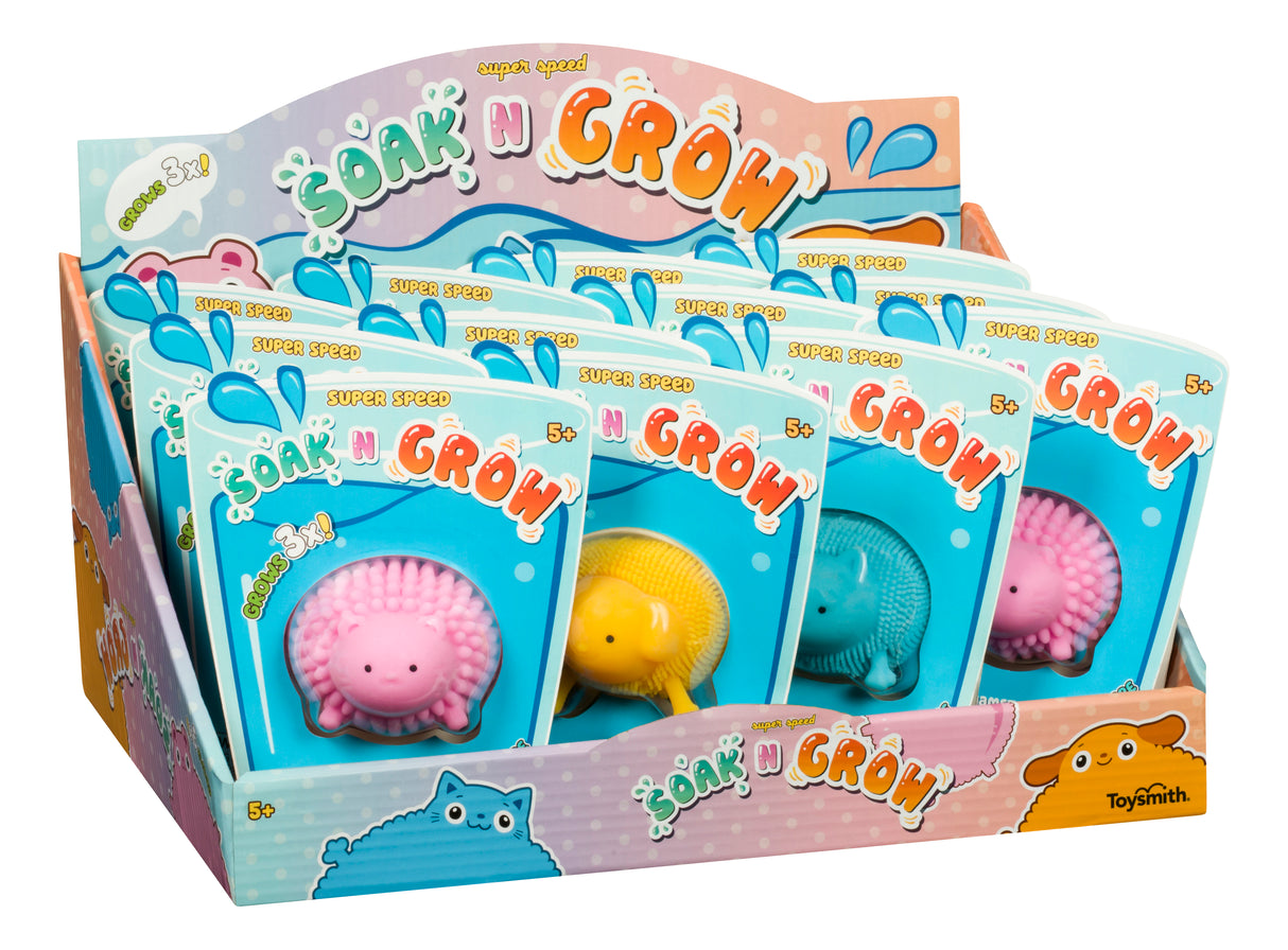 Set of bath toys for soaking and growing, featuring colorful animal shapes for Toy Smith 7891