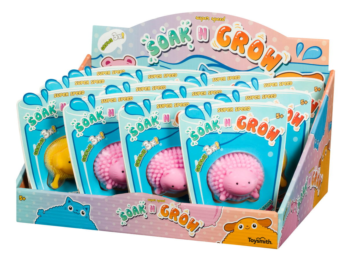 Set of bath toys featuring farm animals for soaking and growing play for Toy Smith 7891