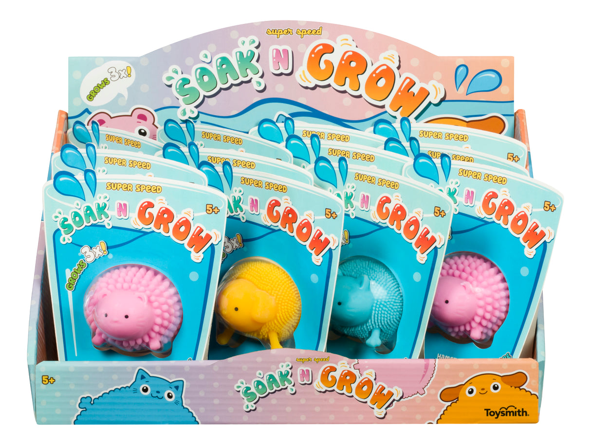 Soak N Grow bath toys set featuring farm animals for bath time fun for Toy Smith 7891
