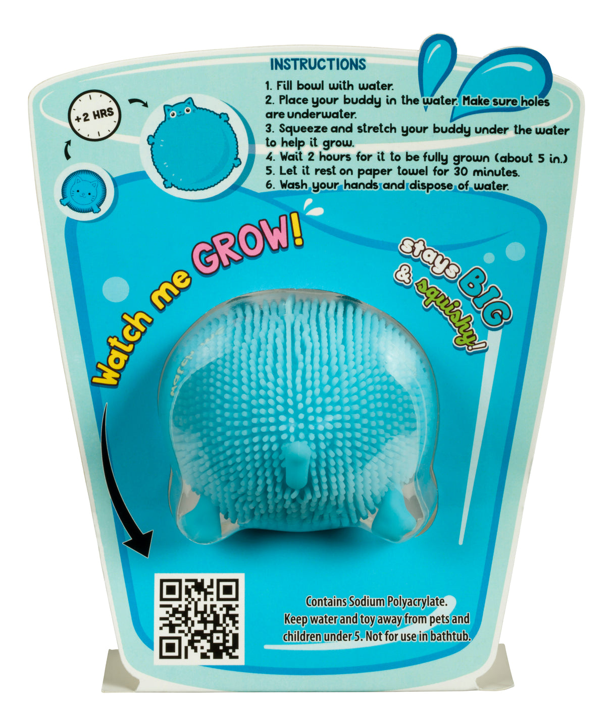 Instructions for a soak-and-grow toy, showing the product and steps for Toy Smith 7891, instruction diagram, product view 13
