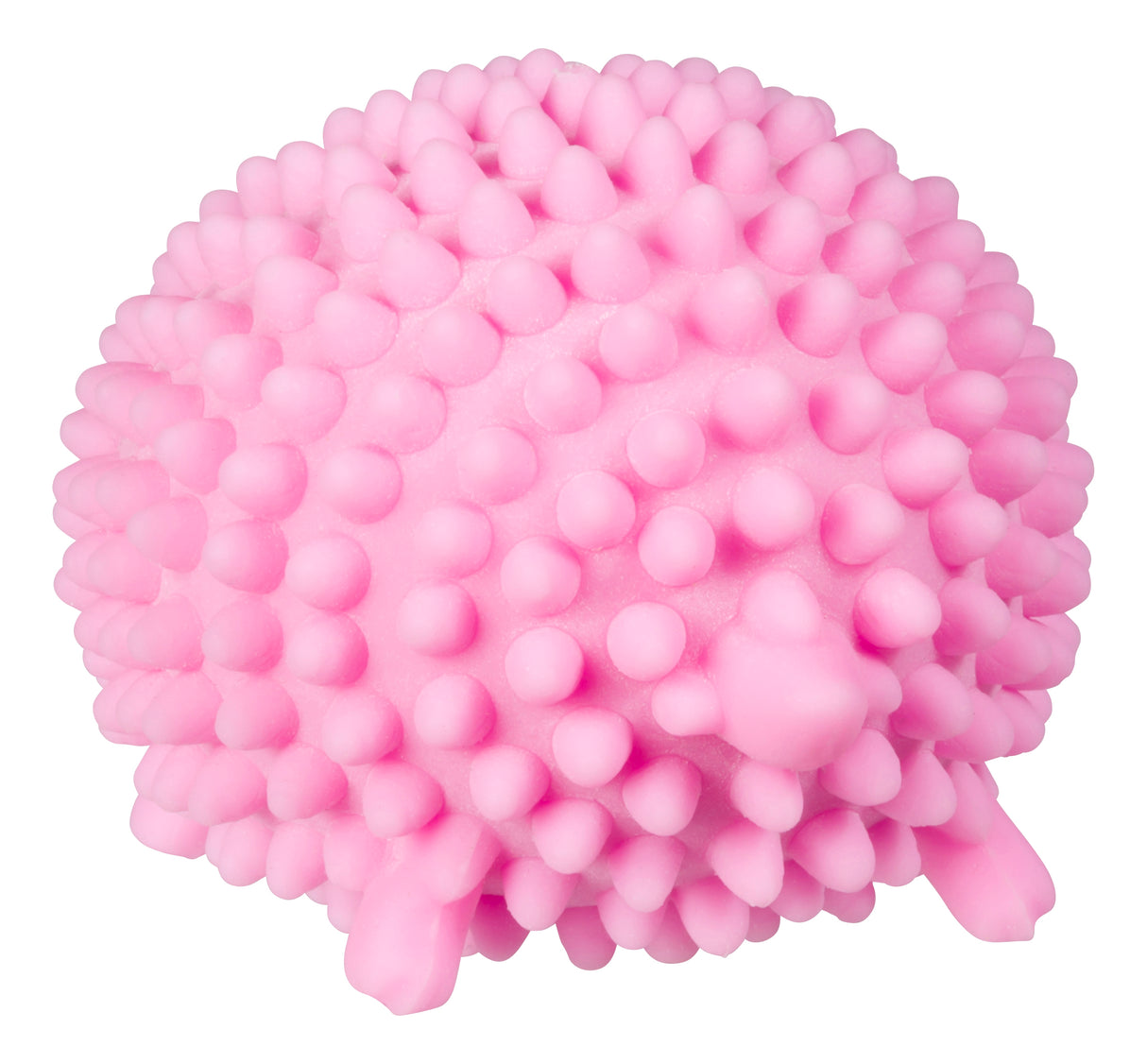 Pink, textured bath toy with multiple rounded bumps for play for Toy Smith 7891