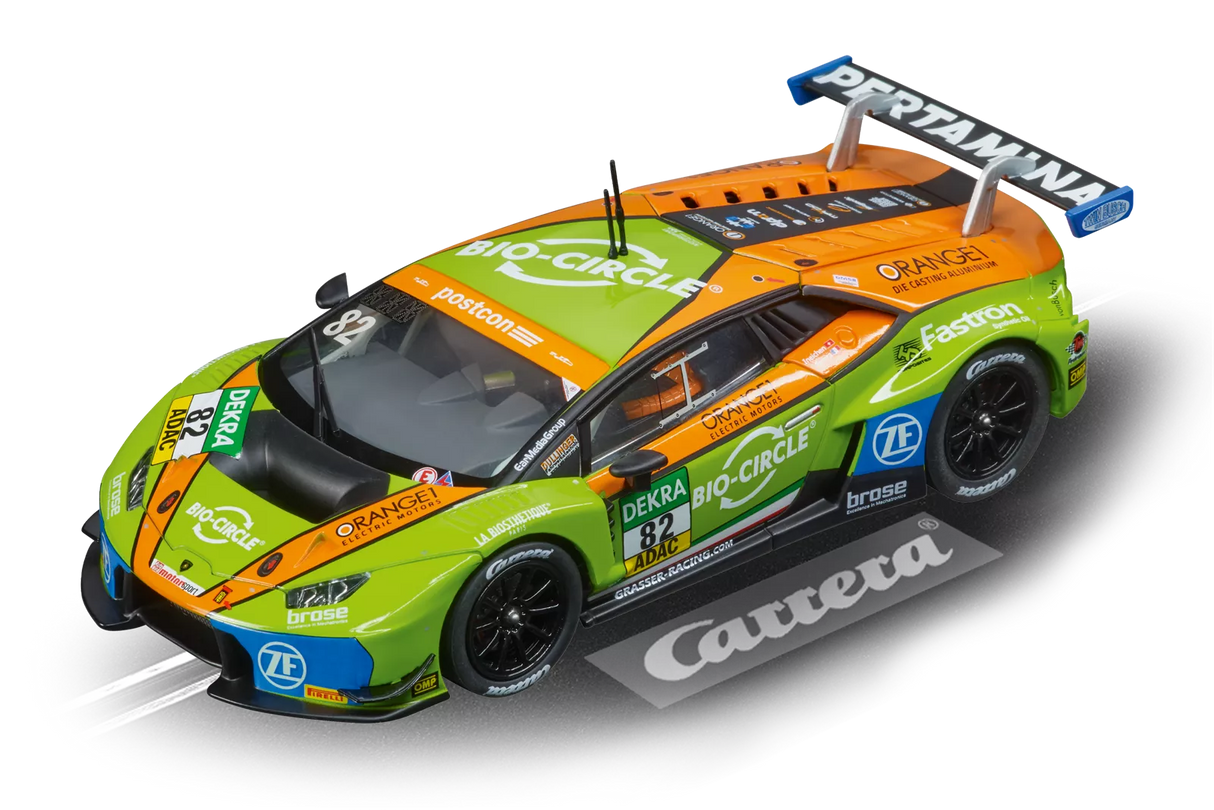 Green and orange Lamborghini race car model, Grasser Racing Team, number 82 for Carrera 20027662