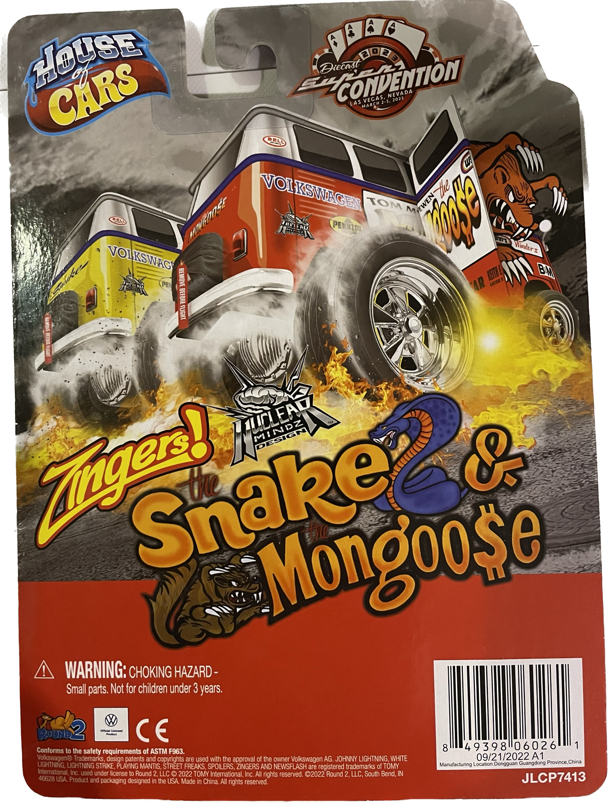 Las Vegas Super Convention 2023 Mongoose Zinger Bus | JLCP7413 | Johnny Lighting